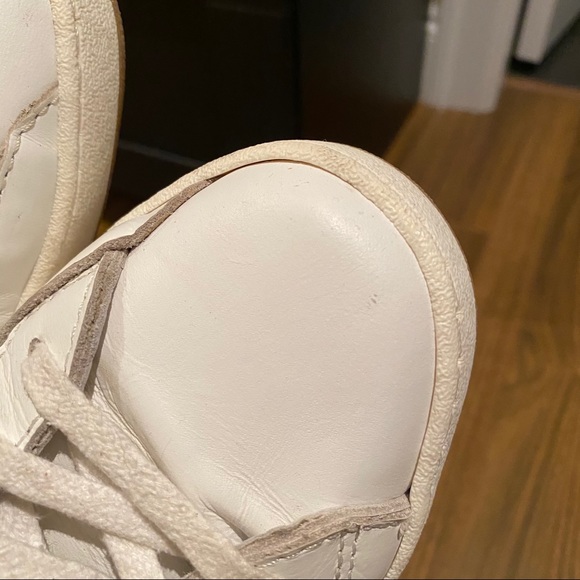 White Sneaker with Wide Navy Band - Picture 7 of 11